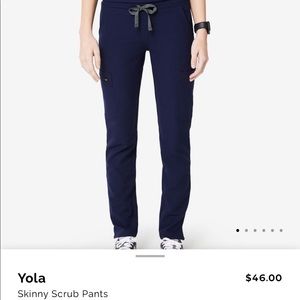 Figs navy blue yola scrub pants medium